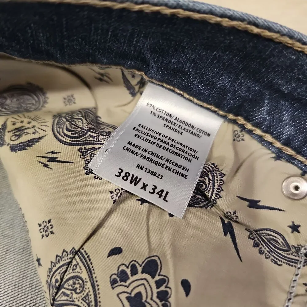 Moonshine Spirit 120 Proof Jeans 38x34 Slim Straight Men's